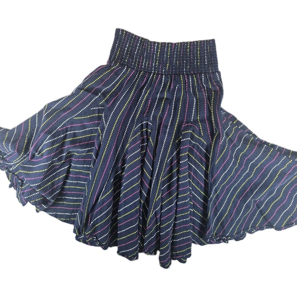 Philosophy Full Swing Sweep Midi Skirt Sz M Multi Blue Boho Fairy Western Rodeo